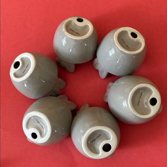 Ceramic, Bunny Votive, Egg or Dessert Holders (set of 6) - Picture 7 of 8